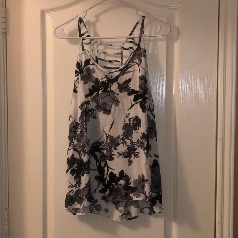 Black and white floral Blouse